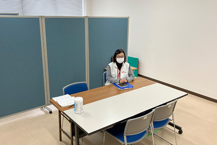 門前総合支所内に設けたカウンセリングスペース=2024年2月15日 Ⓒ MSF