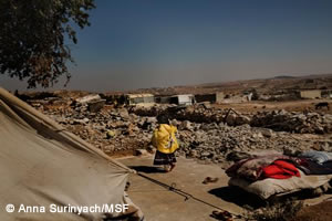 イスラエル軍によって破壊された住宅(ヘブロン南部)