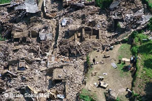 2回の大地震で壊滅してしまった村も……(ダディン郡)