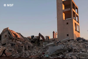 2月に爆撃を受けたイドリブ県マアラト・ヌマンの病院　停戦中も医療施設への攻撃は続く
