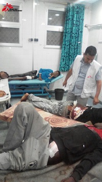 脱出時に撃たれた負傷者を受け入れるMSFの支援先病院