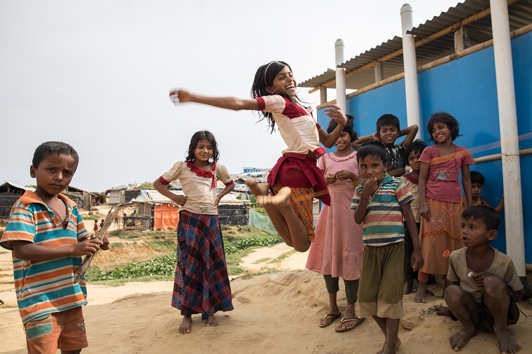 ロヒンギャ難民キャンプの子どもたち © Patrick Rohr