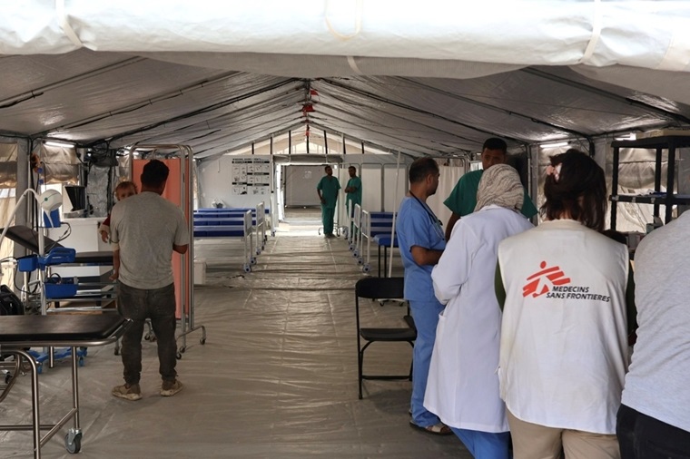 デールバラハの仮設病院内の様子=2024年10月16日 Ⓒ MSF