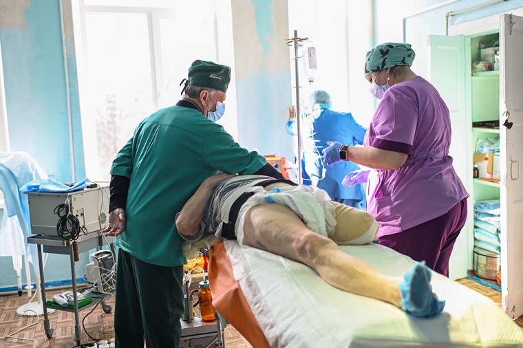 ドネツク州コスチャンティニウカでMSFが支援する病院＝2023年2月3日 © Colin Delfosse