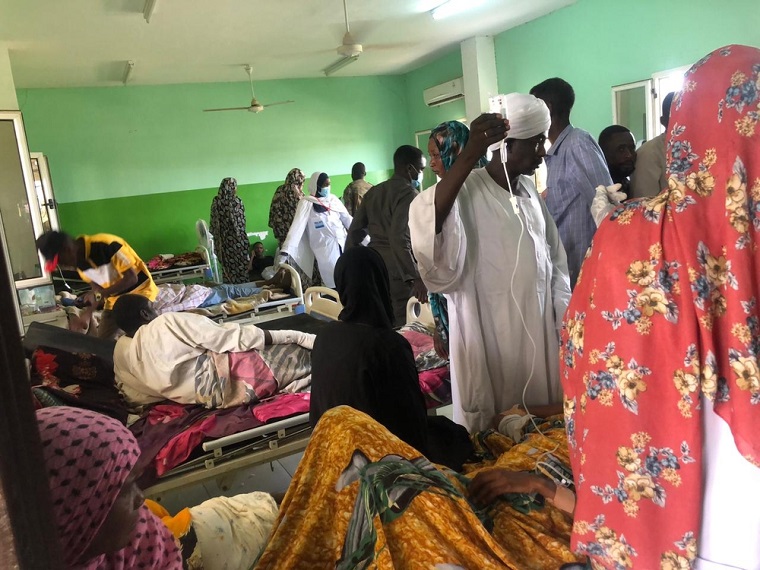 スーダン、北ダルフール州にある、エル・ファシール南病院内の様子＝2023年4月19日 © MSF/Ali Shukur<br> 