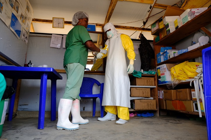北キブ州ベニでMSFが運営するエボラ治療センター　© Samuel Sieber/MSF