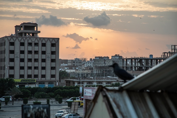 MSF病院の屋上から見たアデンの街＝2018年12月 © Agnes Varraine-Leca/MSF