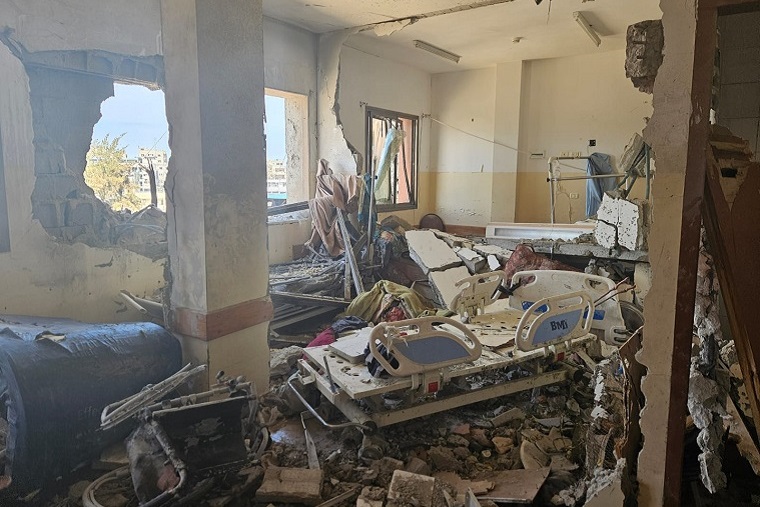 攻撃を受けたナセル病院の内部=2024年3月13日 © MSF