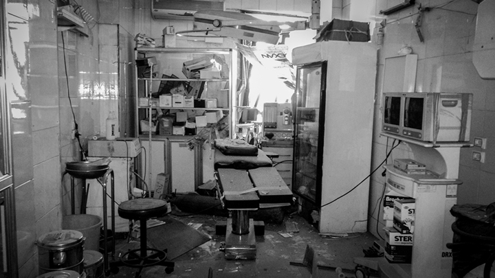 空爆が激化していた2016年7月、アレッポ市東部にある医療施設8軒はすべて攻撃を受けた　© Hospitals of Aleppo